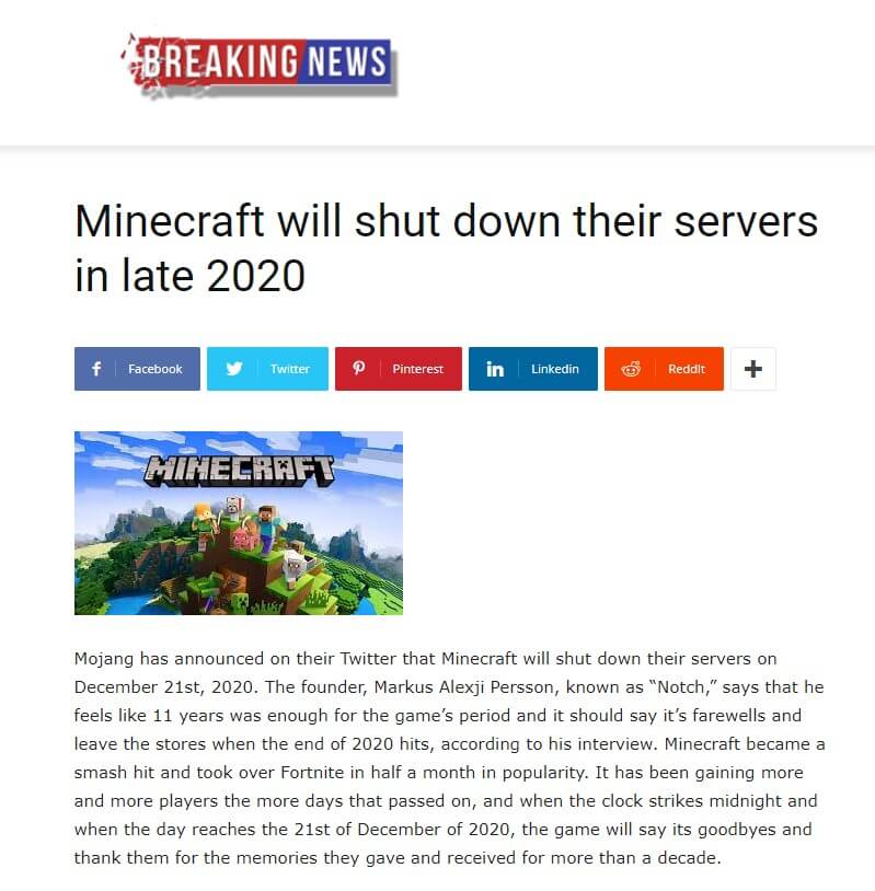 Minecraft Shutting Down Fake News by Channel 45